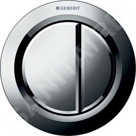 Geberit Systèmes de chasse d’eau - Déclenchement à distance type 01, pneumatique, pour rinçage double touche, chrome brillant