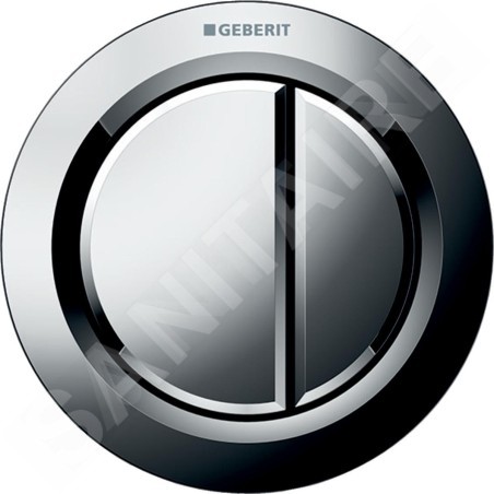 Geberit Systèmes de chasse d’eau - Déclenchement à distance type 01, pneumatique, pour rinçage double touche, chrome brillant