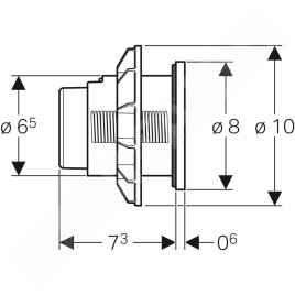 Geberit Systèmes de chasse d’eau - Déclenchement à distance type 01, pneumatique, pour rinçage double touche, chrome brillant