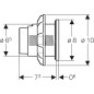 Geberit Systèmes de chasse d’eau - Déclenchement à distance type 01, pneumatique, pour rinçage double touche, chrome brillant