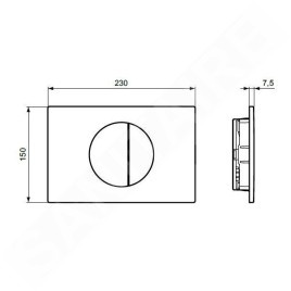 Ideal Standard Oleas - Plaque de déclenchement, noir R0503A6