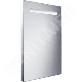 Nimco Miroirs - Miroir de salle de bains série 1000 rétro-éclairé par LED, 600 x 800 mm, carré, aluminium ZP 1002