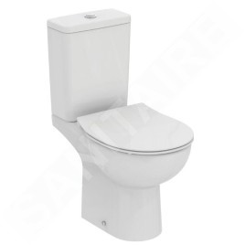 Ideal Standard Eurovit - WC à poser avec abattant SoftClose, évacuation Vario, remplissage par le bas, RimLS+, blanc W007501
