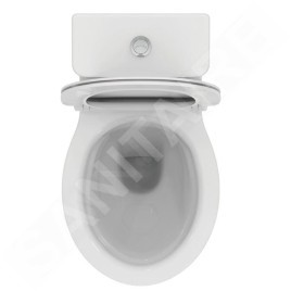 Ideal Standard Eurovit - WC à poser avec abattant SoftClose, évacuation Vario, remplissage par le bas, RimLS+, blanc W007501