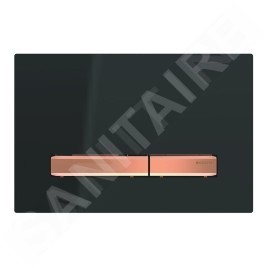Geberit Sigma50 - Plaque de déclenchement 2 touches, noir / or rouge 115.670.DW.2