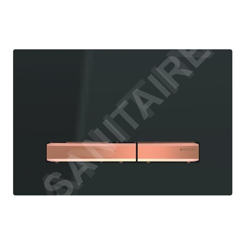 Geberit Sigma50 - Plaque de déclenchement 2 touches, noir / or rouge 115.670.DW.2