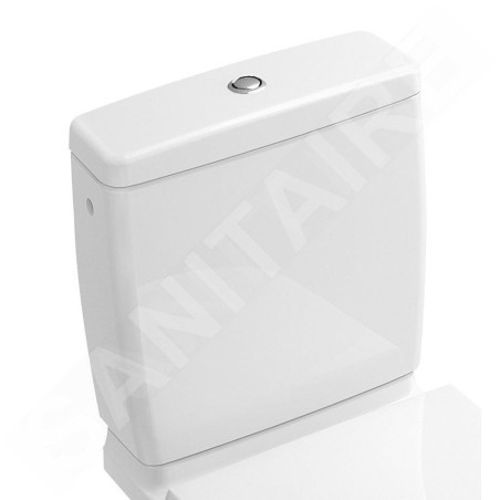 Villeroy & Boch O.novo - Réservoir de chasse d’eau pour WC à poser, alimentation latérale/arrière, blanc alpin 5788S101