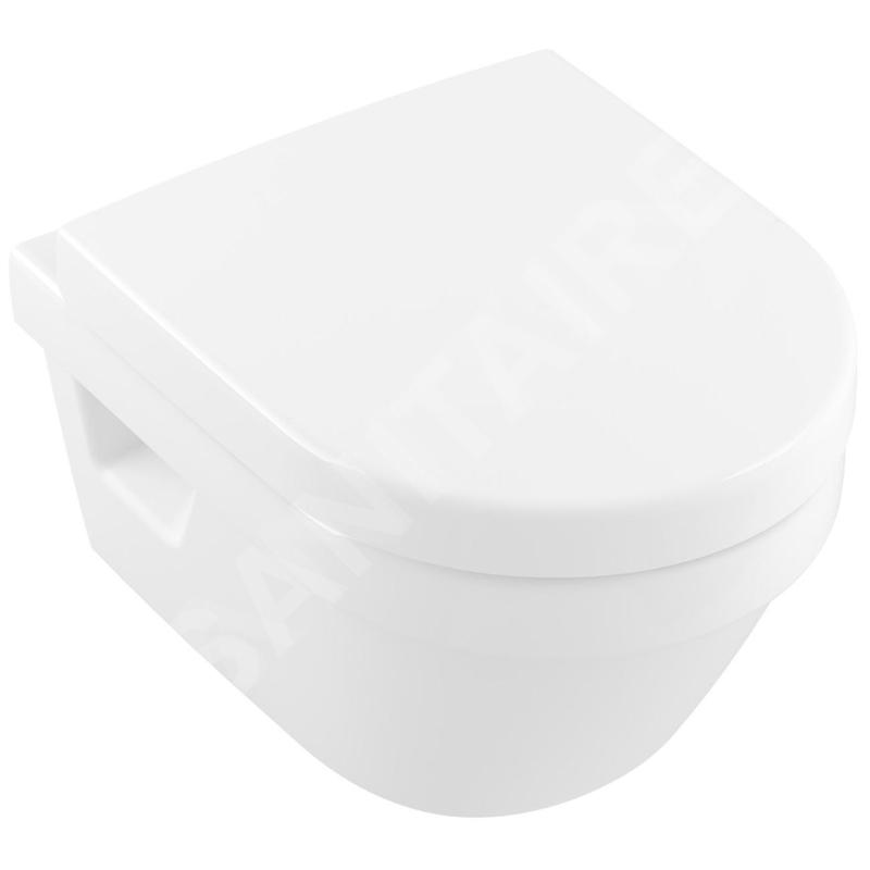 Villeroy & Boch Architectura - WC suspendu Compact avec abattant SoftClosing, DirectFlush, CeramicPlus, blanc alpin 4687HRR1 Villeroy & Boch Architectura - WC suspendu Compact avec abattant SoftClosing, DirectFlush, CeramicPlus, blanc alpin 4687HRR1