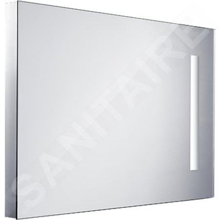 Nimco Miroirs - Miroir de salle de bains série 1000 rétro-éclairé par LED, 500 x 700 mm, carré, aluminium ZP 1001
