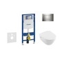 Geberit Duofix - Bâti-support pour WC suspendu avec plaque de déclenchement Sigma 30, chrome brillant/chrome mat + Villeroy Geberit Duofix - Bâti-support pour WC suspendu avec plaque de déclenchement Sigma 30, chrome brillant/chrome mat + Villeroy