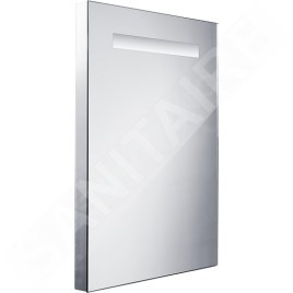 Nimco Miroirs - Miroir de salle de bains série 1000 rétro-éclairé par LED, 500 x 700 mm, carré, aluminium ZP 1001