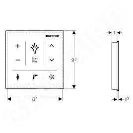 Geberit AquaClean - Tableau de commande pour bidet électronique, noir 147.038.SJ.1