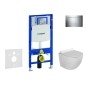 Geberit Duofix - Set de bâti-support, cuvette Gaia et abattant softclose, plaque de déclenchement Sigma30, chrome/chrome mat Geberit Duofix - Set de bâti-support, cuvette Gaia et abattant softclose, plaque de déclenchement Sigma30, chrome/chrome mat