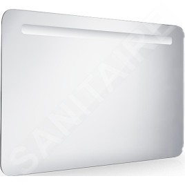 Nimco Miroirs - Miroir de salle de bains série 2000 rétro-éclairé par LED, 1000 x 600 mm, carré, aluminium ZP 2004