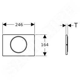 Geberit Sigma10 - Plaque de déclenchement à visser, inox 115.787.SN.5