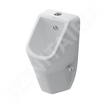 Duravit D-Code - Urinoir, alimentation apparente, Rimless,  avec HygieneGlaze, blanc alpin 0828302000