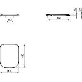 Ideal Standard Tonic II - Abattant de toilette ultra-plat softclose, blanc K706501