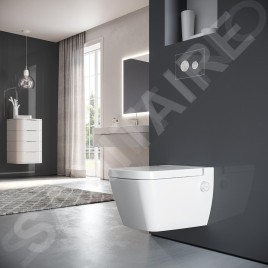 Tece TECEone - WC suspendu avec douchette bidet et abattant SoftClose, Rimless, blanc TECEONESET