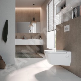 Tece TECEone - WC suspendu avec douchette bidet et abattant SoftClose, Rimless, blanc TECEONESET