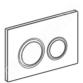 Geberit Sigma21 - Plaque de déclenchement 2 touches, blanc / chromé noir 115.651.SI.1