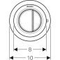 Geberit Systèmes de chasse d’eau - Déclenchement à distance type 01, pneumatique, pour rinçage double touche, blanc alpin