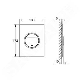 Grohe Nova Cosmopolitan S - Plaque de déclenchement, Hard Graphite brossé 37601AL0