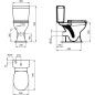 Ideal Standard Contour 21 - WC combi cuvette, adapté aux handicapés, 360x450x660 mm, évacuation arrière, blanc E883201 Ideal Standard Contour 21 - WC combi cuvette, adapté aux handicapés, 360x450x660 mm, évacuation arrière, blanc E883201