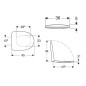 Geberit Selnova - Abattant WC, duroplast, blanc 500.337.01.1