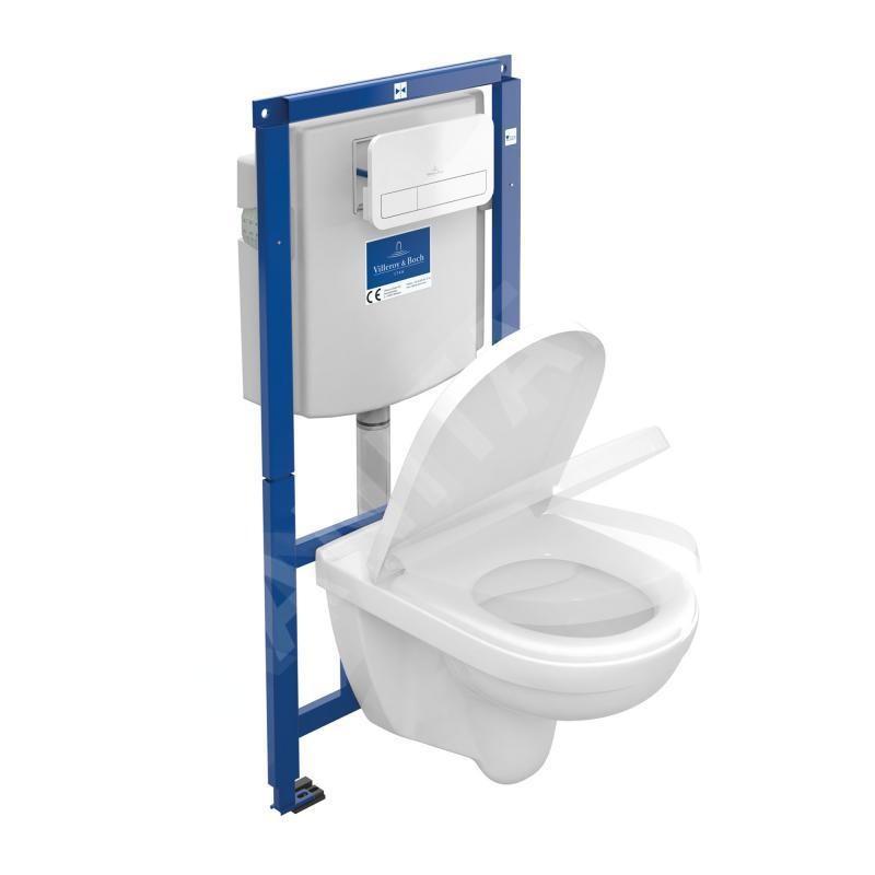 Villeroy & Boch O.novo - Ensemble de bâti-support ViConnect, cuvette et abattant, DirectFlush, SoftClosing et plaque de Villeroy & Boch O.novo - Ensemble de bâti-support ViConnect, cuvette et abattant, DirectFlush, SoftClosing et plaque de