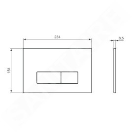Ideal Standard Oleas - Plaque de déclenchement Oleas P2, blanc R0119AC