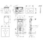 Geberit Duofix - Set de bâti-support, WC suspendu Rimless+ abattant SoftClose Ideal Standard Tesi, plaque de déclenchement Geberit Duofix - Set de bâti-support, WC suspendu Rimless+ abattant SoftClose Ideal Standard Tesi, plaque de déclenchement
