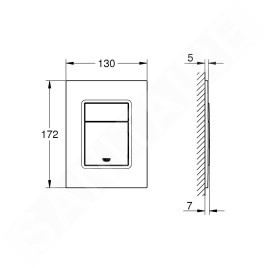 Grohe Skate Cosmopolitan S - Plaque de déclenchement, Cool Sunrise 37535GL0