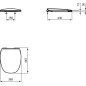 Ideal Standard Dea - Siège de toilettes ultra plat softclose, blanc mat T676783