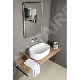 Sapho Float - Miroir arrondi avec éclairage LED  600x800 mm, blanc 22572