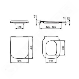 Ideal Standard i.Life B - Abattant WC, SoftClose, gris brillant T500358