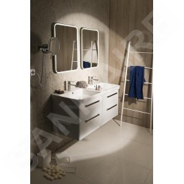 Sapho Float - Miroir arrondi avec éclairage LED  600x800 mm, blanc 22572