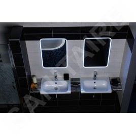 Sapho Float - Miroir arrondi avec éclairage LED  600x800 mm, blanc 22572