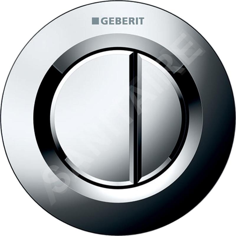 Geberit Systèmes de chasse d’eau - Déclenchement à distance type 01, pneumatique, pour rinçage double touche, chrome brillant