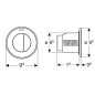 Geberit Systèmes de chasse d’eau - Déclenchement à distance type 01, pneumatique, pour rinçage double touche, chrome brillant