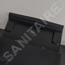 Villeroy & Boch Hommage - Cuvette de WC suspendue, CeramicPlus, Pure Black 6661B0R7