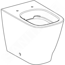 Geberit Smyle Square - WC à poser, Rimfree, blanc 500.840.00.1