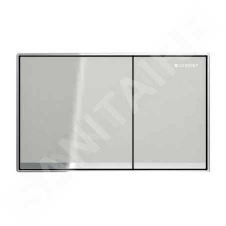 Geberit Omega60 - Plaque de déclenchement, chrome / sable gris 115.081.JL.1