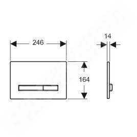 Geberit Sigma50 - Plaque de déclenchement, chrome / sable gris 115.788.JL.2
