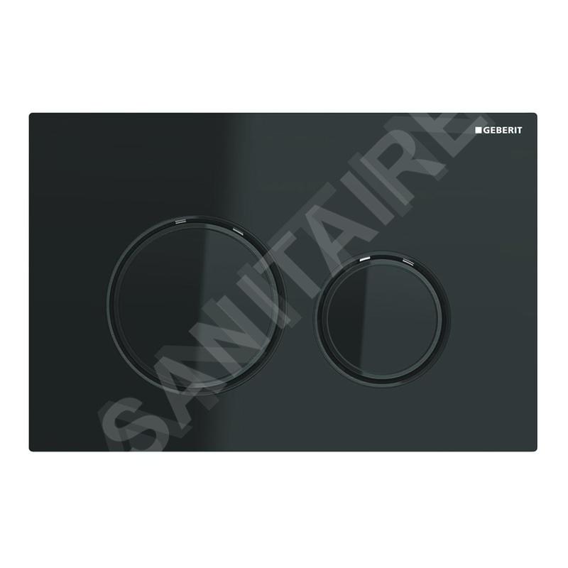 Geberit Sigma21 - Plaque de déclenchement 2 touches, noir / chromé noir 115.651.SJ.1