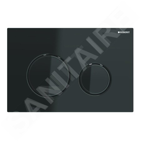 Geberit Sigma21 - Plaque de déclenchement 2 touches, noir / chromé noir 115.651.SJ.1