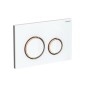 Geberit Sigma21 - Plaque de déclenchement 2 touches, blanc / or rouge 115.650.SI.1