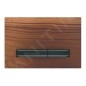 Geberit Sigma50 - Plaque de déclenchement 2 touches, noyer américain / chromé noir 115.671.JX.2