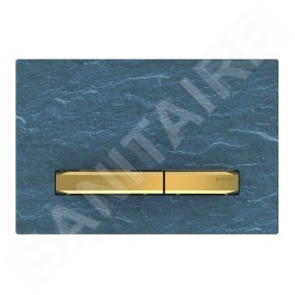 Geberit Sigma50 - Plaque de déclenchement 2 touches, ardoise Mustang / laiton 115.672.JM.2