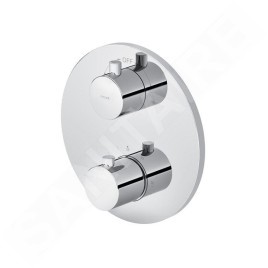 Cersanit Zen - Mitigeur thermostatique à encastrer, 2 sorties, avec corps d’encastrement, chrome S951-564