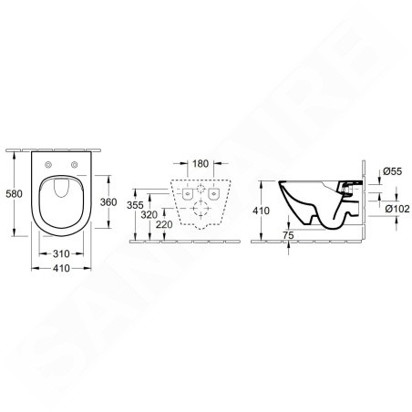 Villeroy & Boch Subway 2.0 - WC suspendu, DirectFlush, blanc alpin 4609R001